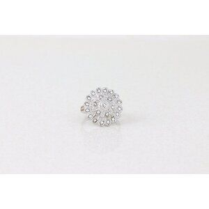 Sterling Silver Marcasite Flower Ring Size 4